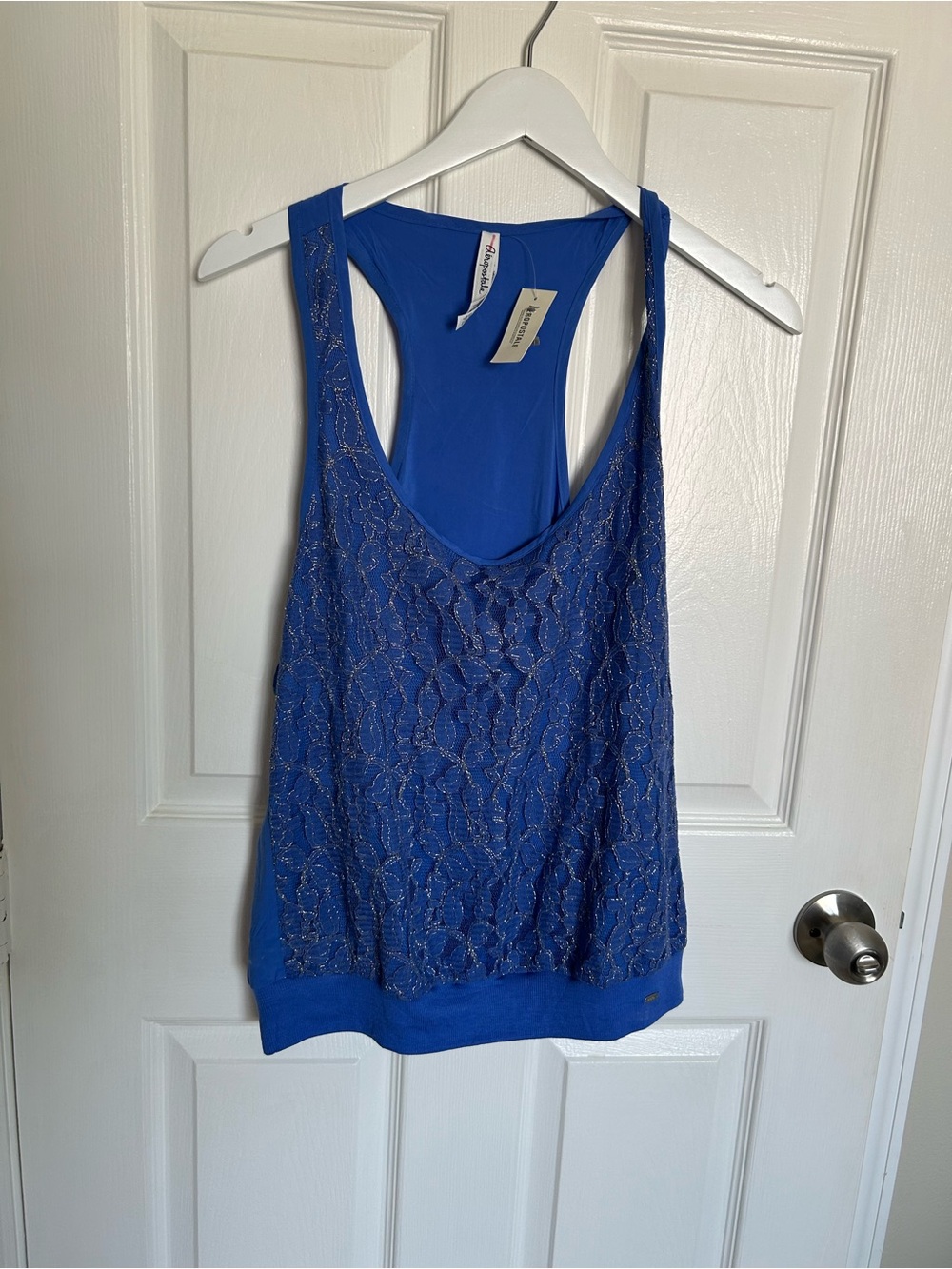 Aeropostale Royal Blue Lace Racerback Tank